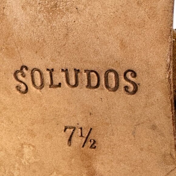 Soludos Farah Camel/Brown Suede Block Heel Strappy Sandal Women's Size 7.5 - Picture 10 of 10